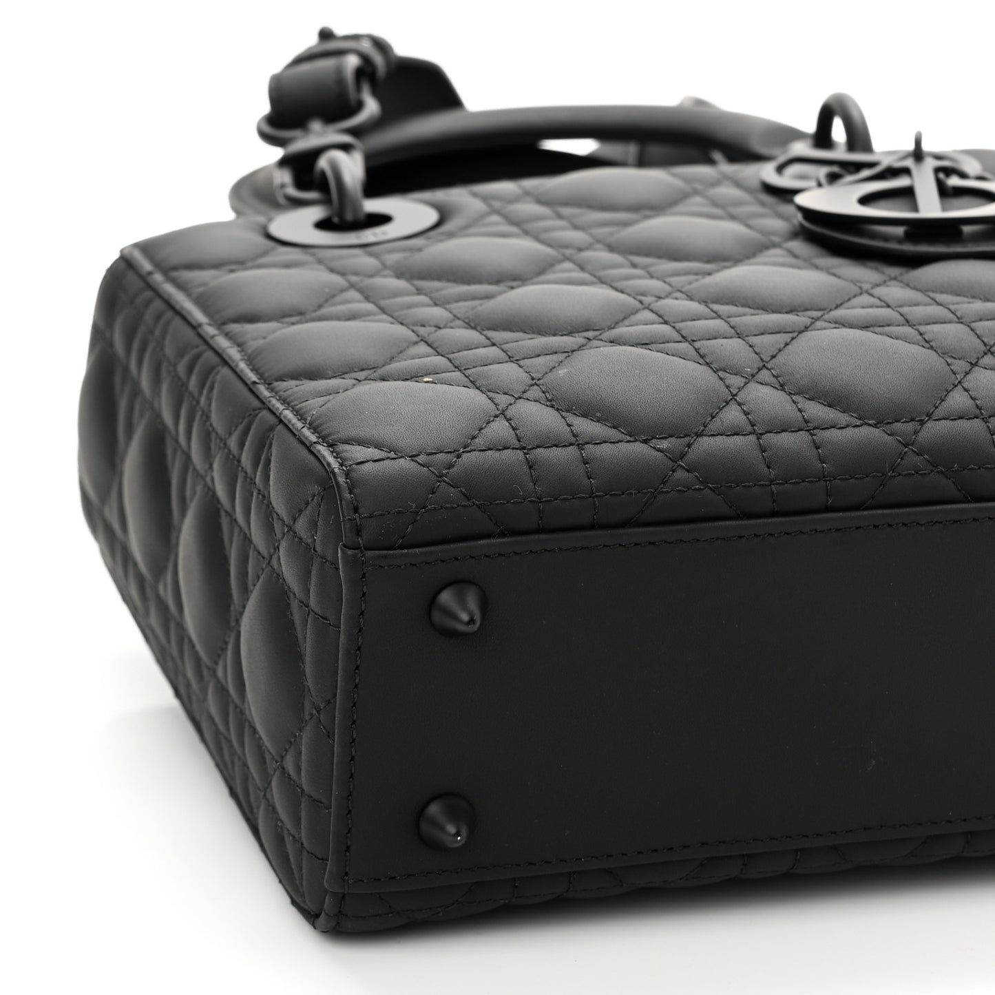 Ultra Matte Calfskin Cannage Small My ABCDior Lady Dior Black