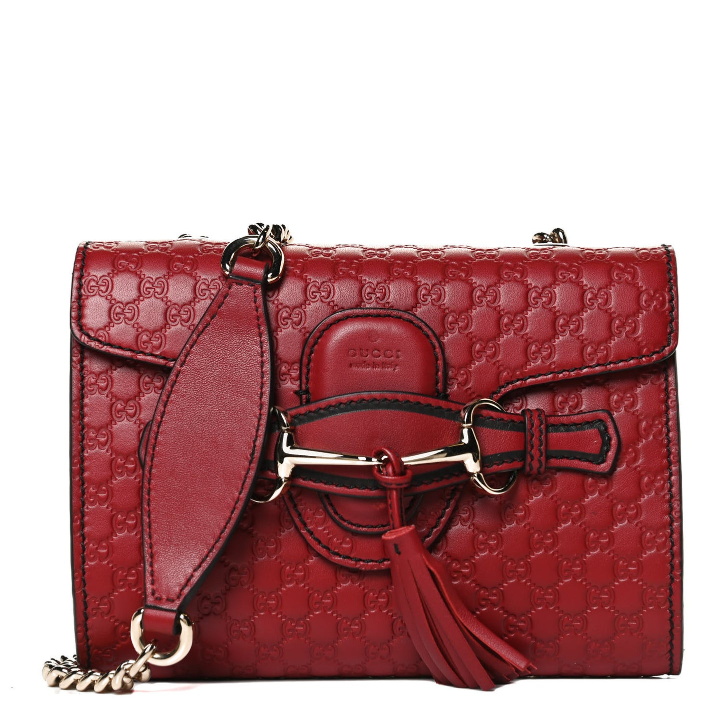 Soft Microguccissima Mini Emily Chain Shoulder Bag Rosso