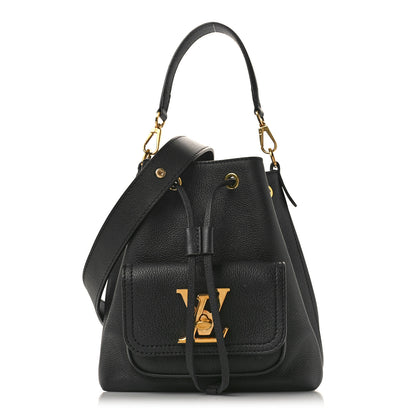 Louis Vuitton Calfskin Lockme Bucket MM Black 1 of 9