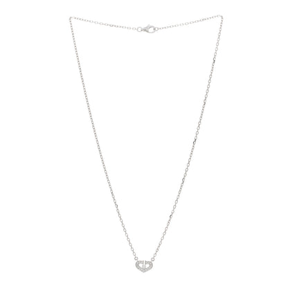 Cartier 18K White Gold Diamond Extra Small C Hearts And Symbols Necklace 3 of 5