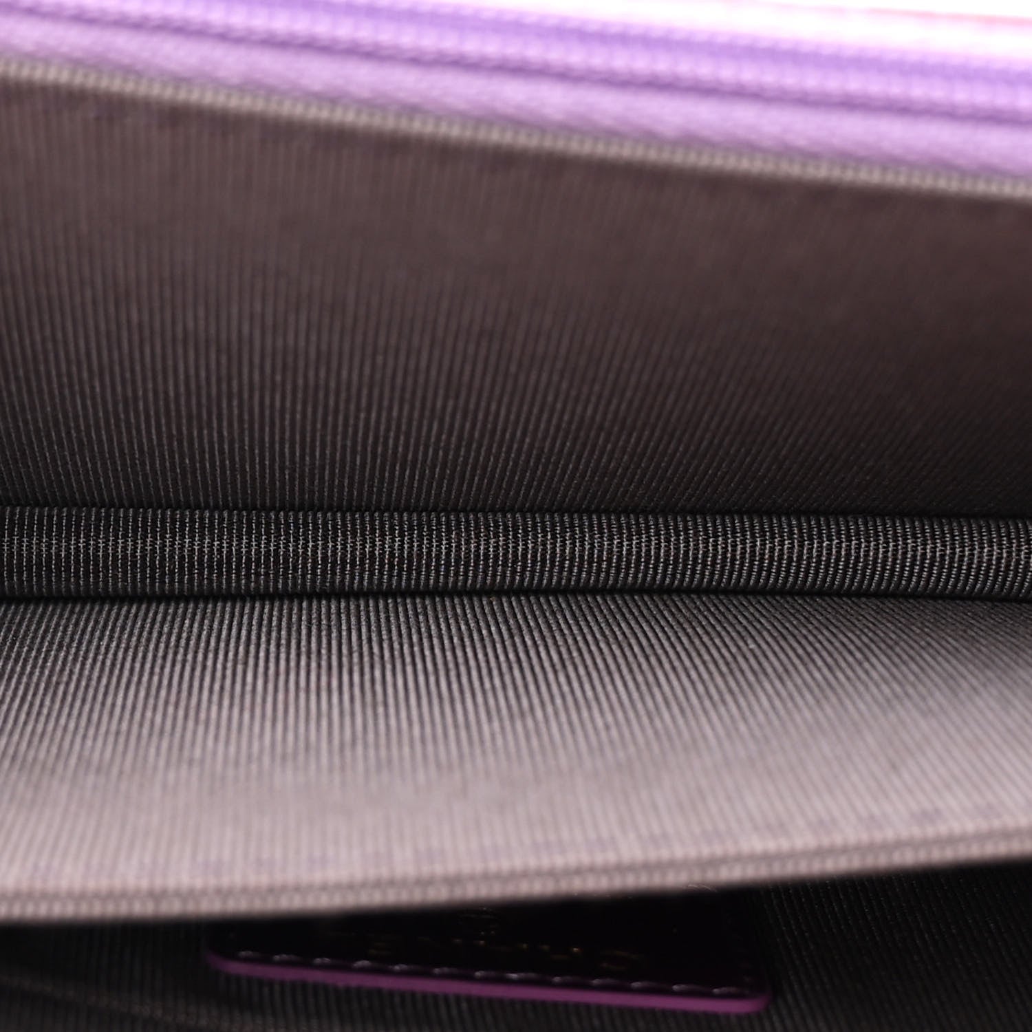 Chanel Iridescent Lambskin Quilted Mini Wallet On Chain WOC Purple 5 of 12