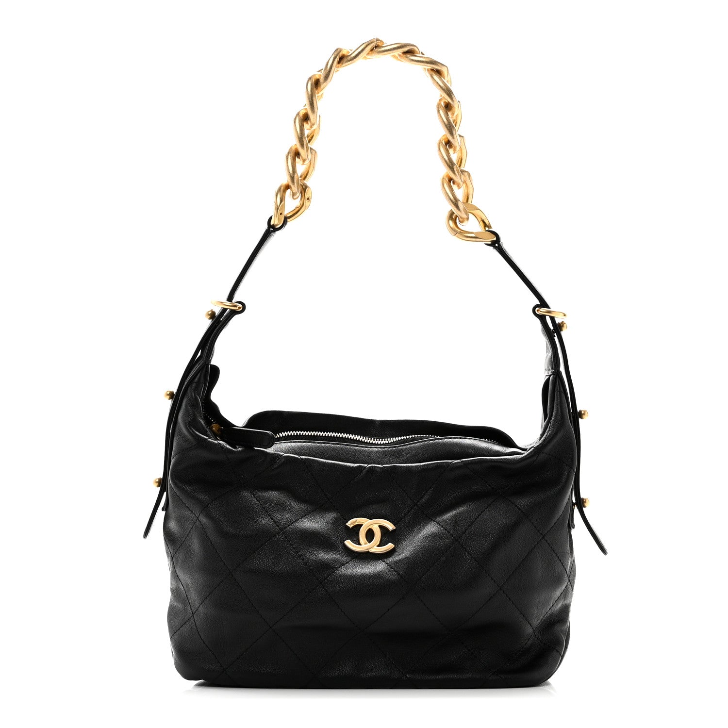 Chanel Calfskin Quilted Daily Hobo Black 1 of 10