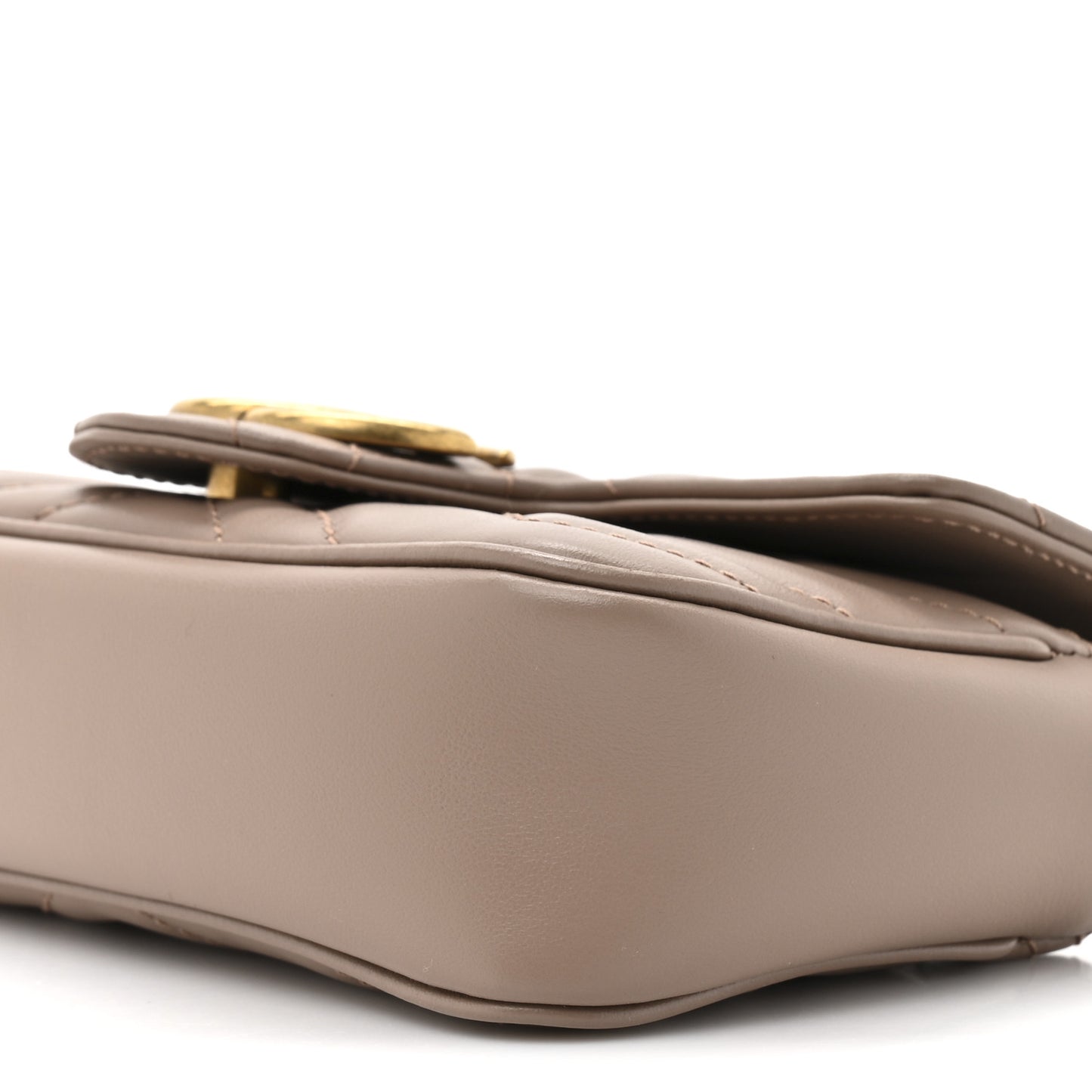 Calfskin Matelasse Super Mini GG Marmont Shoulder Bag Porcelain Rose
