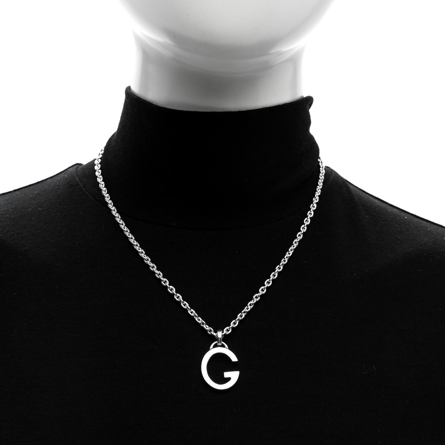 Gucci Sterling Silver G Pendant Necklace 2 of 6