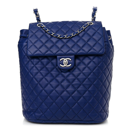 Chanel Lambskin Quilted Large Urban Spirit Backpack Blue 1 of 10