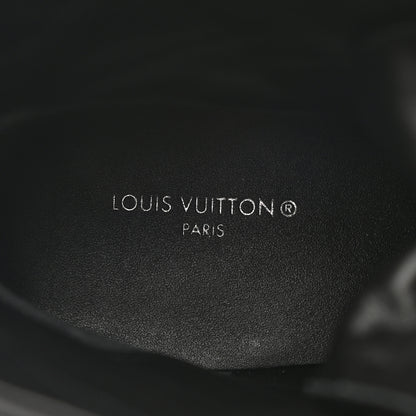 Louis Vuitton Velvet Calfskin Monogram Laureate Platform Desert Boots 38 Black White 7 of 8