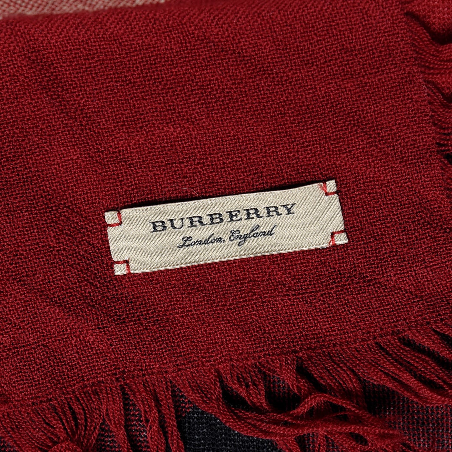 Wool Classic Check Scarf Parade Red