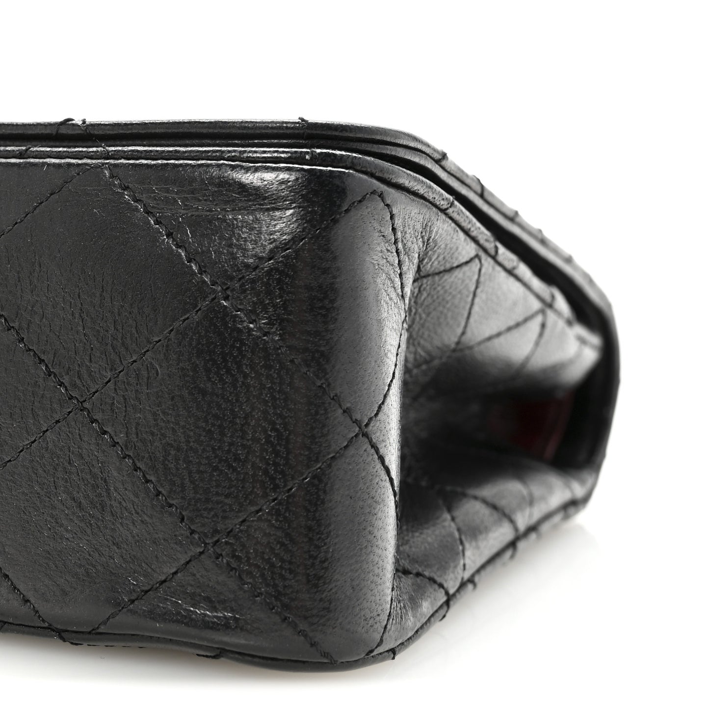 Lambskin Quilted Small Single Flap Black