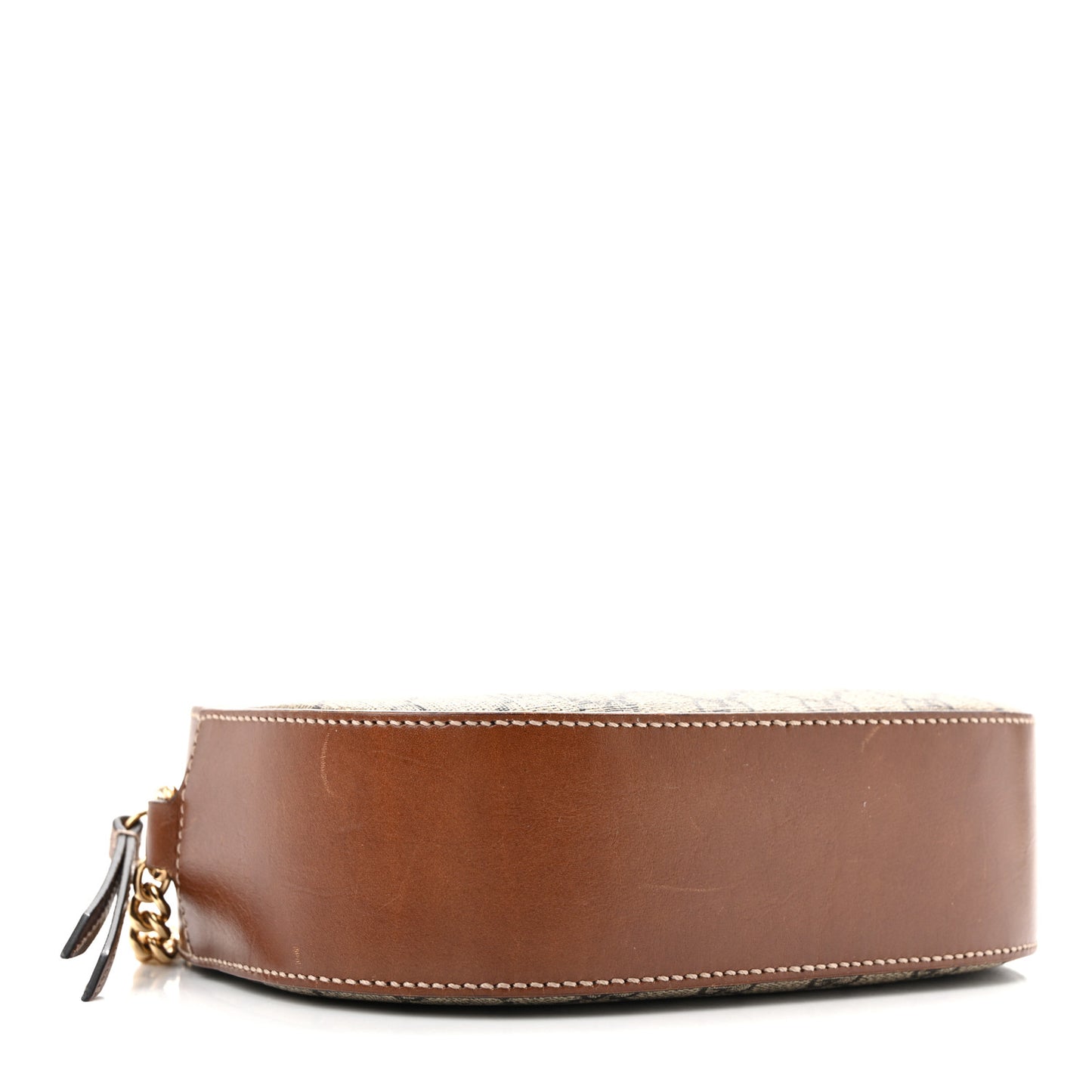 GG Supreme Monogram Cuoio Toscano Mini Chain Shoulder Bag Beige Ebony Cuir