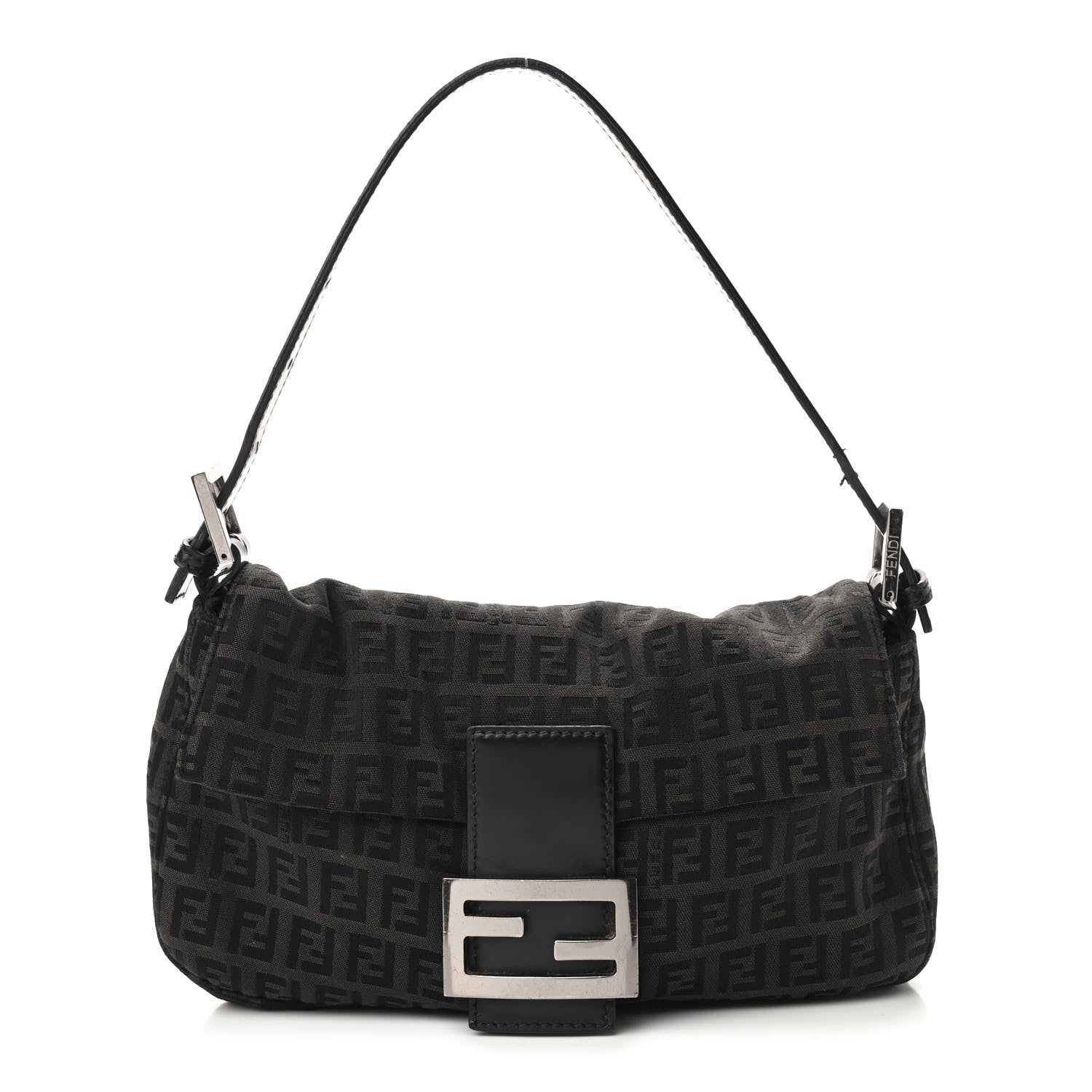 Fendi Zucchino Baguette Black 1 of 8