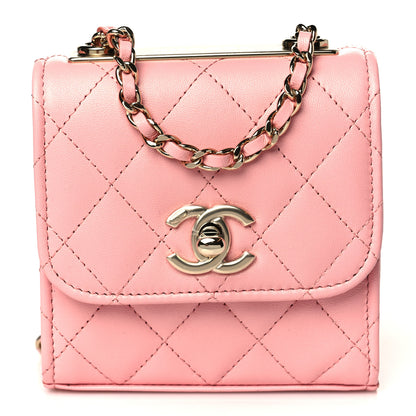 Chanel Lambskin Quilted Mini Trendy CC Clutch With Chain Pink 1 of 10