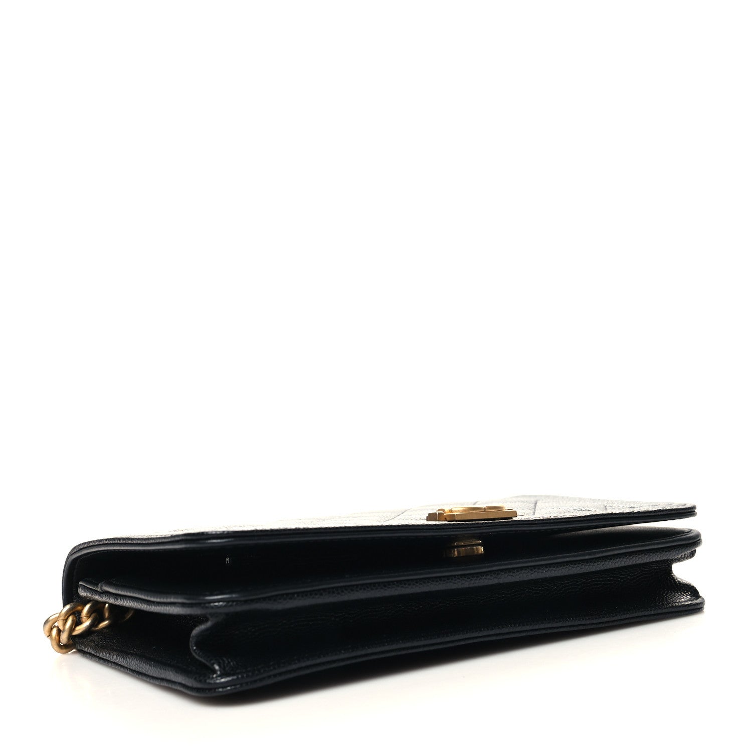 Chanel Caviar Quilted Boy Wallet On Chain WOC Black 4 of 12