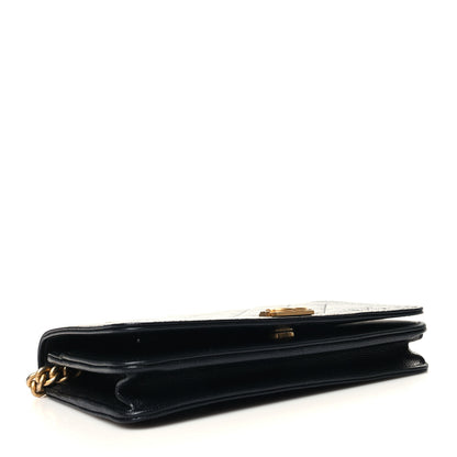 Chanel Caviar Quilted Boy Wallet On Chain WOC Black 4 of 12