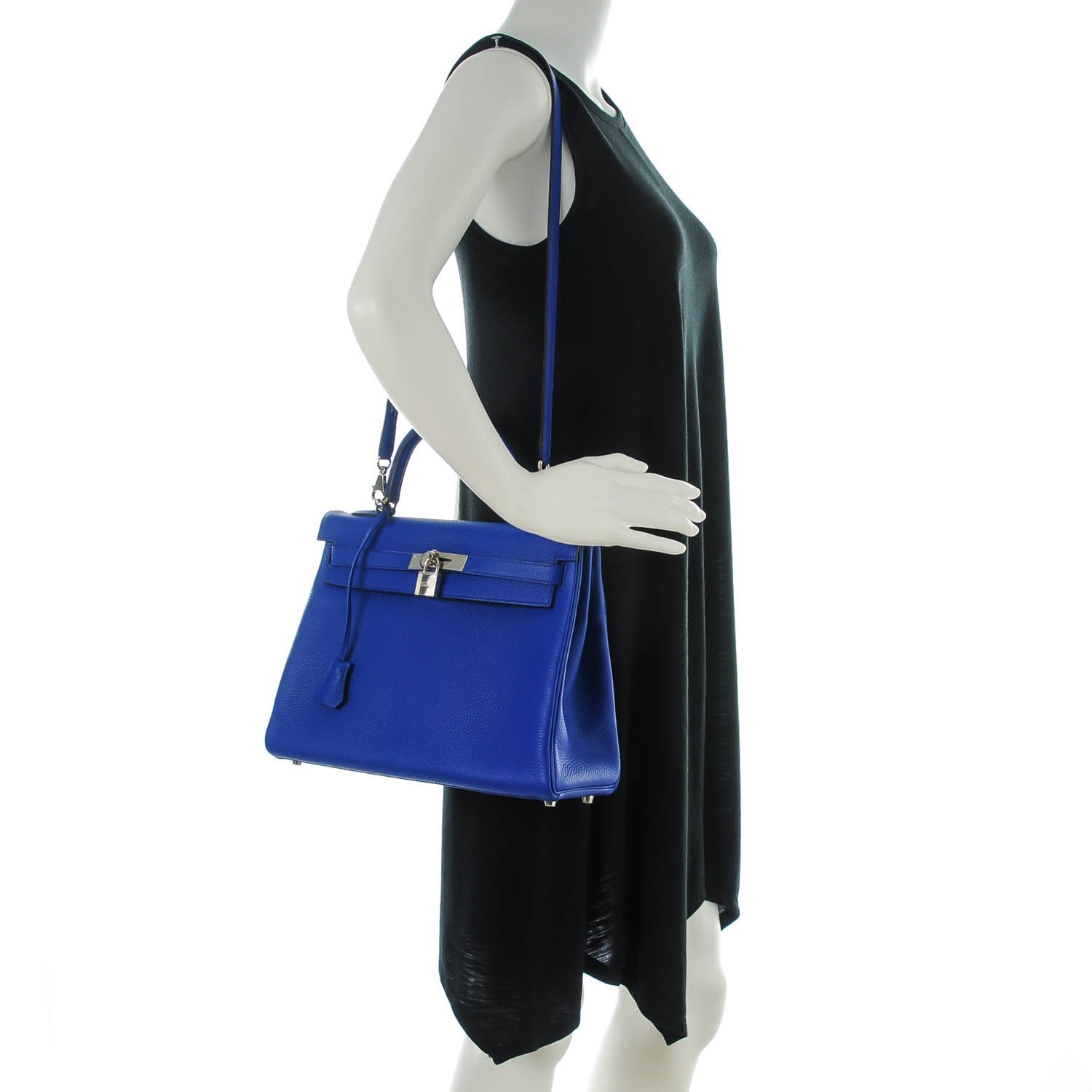 Hermes Togo Kelly Retourne 32 Bleu Electrique 2 of 25