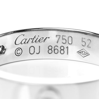 Cartier 18K White Gold Diamond 4mm LOVE Wedding Band Ring 52 6 4 of 4