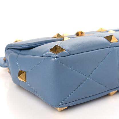 Valentino Garavani Nappa Large Roman Stud Shoulder Bag Niagara 7 of 8