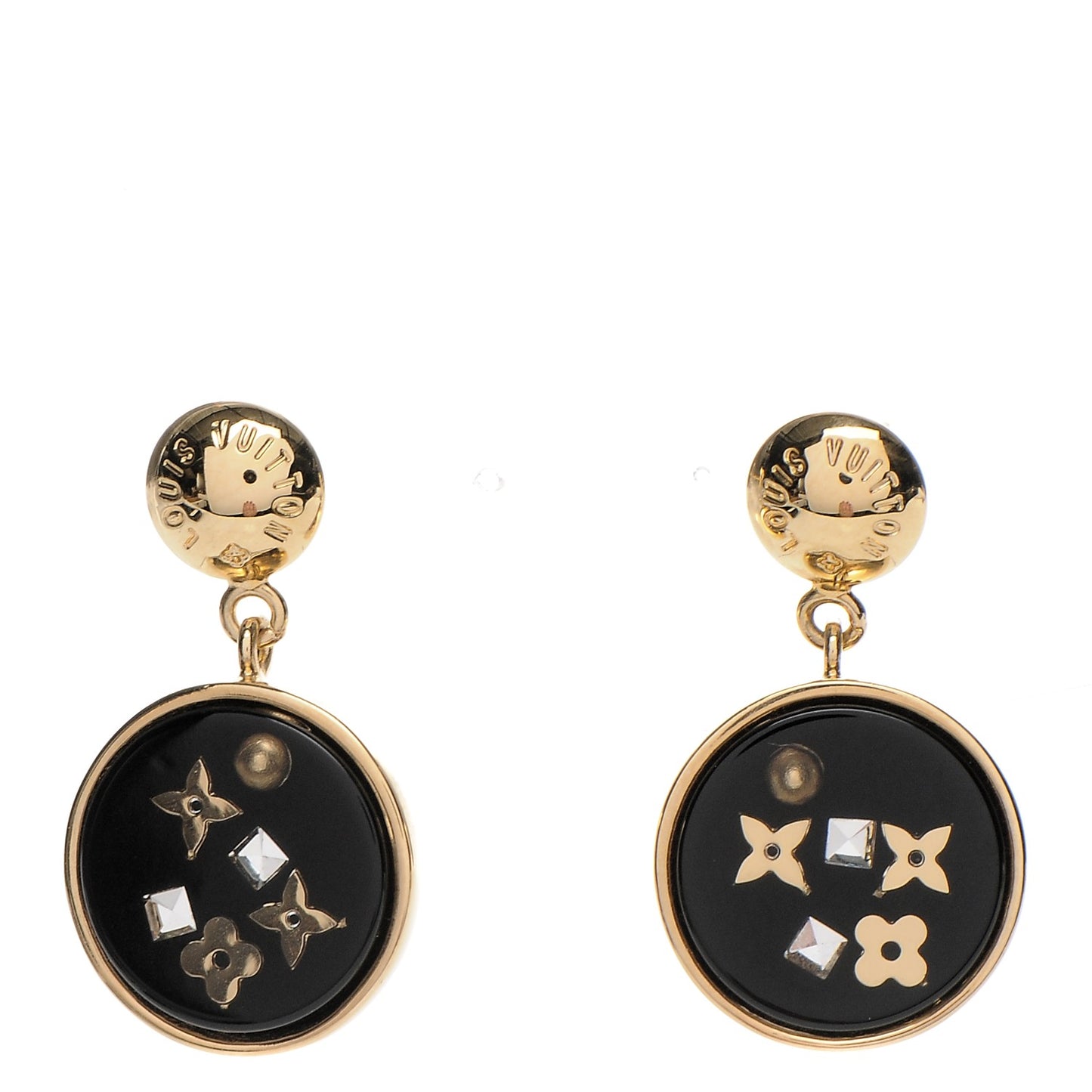 Swarovski Crystal Inclusion Earrings Black