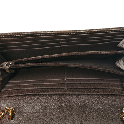 Gucci GG Supreme Monogram Web Ophidia Wallet On Chain Brown 5 of 11