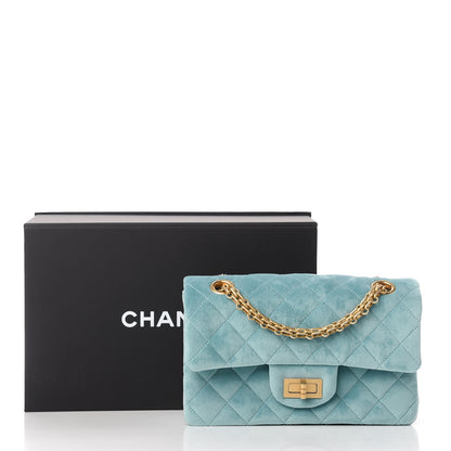 Chanel Velvet Quilted Mini 2.55 Reissue Flap Light Blue 11 of 11
