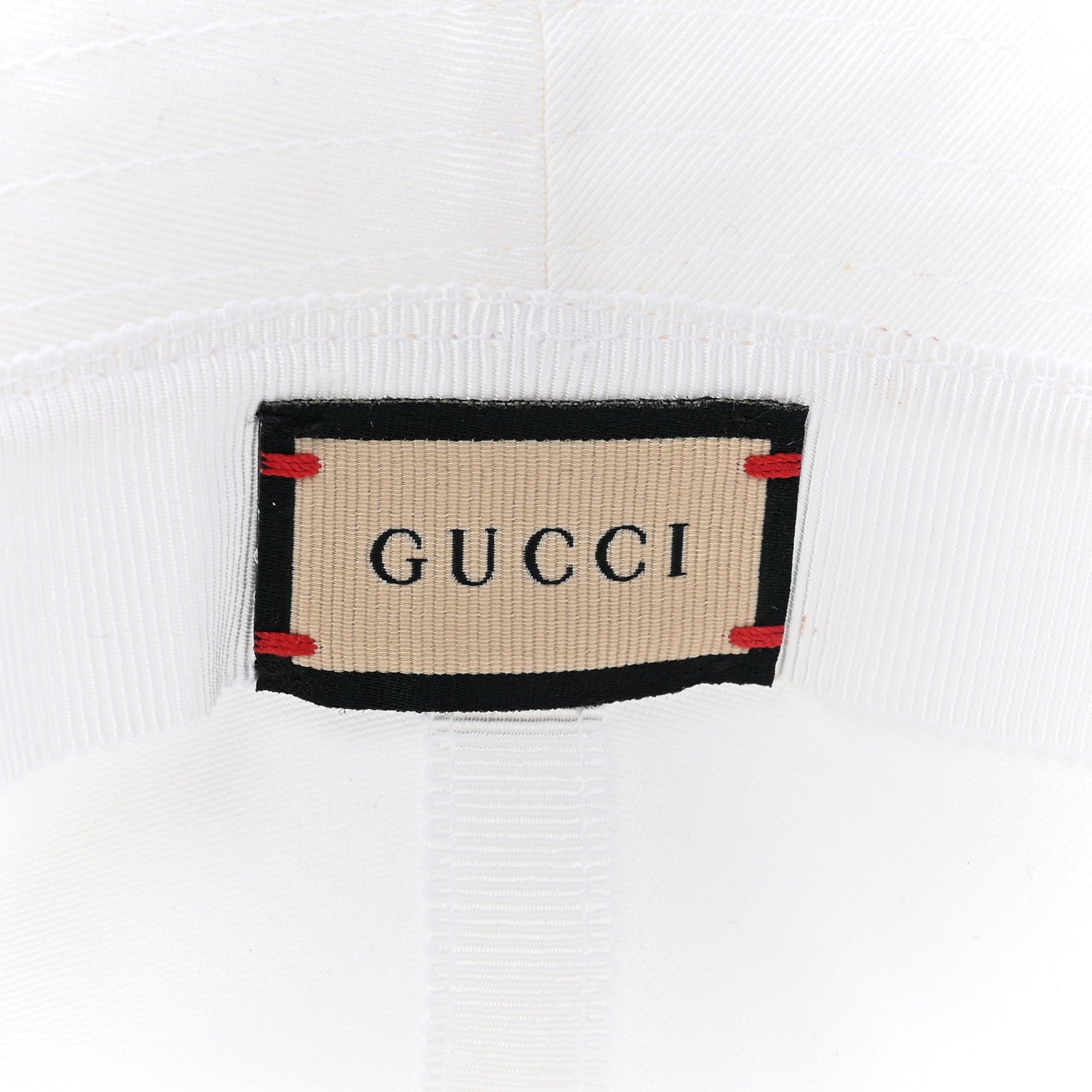 Gucci Cotton Logo Cabris Bucket Hat M White 8 of 9