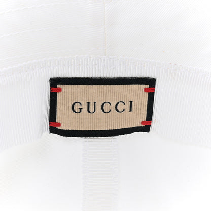 Gucci Cotton Logo Cabris Bucket Hat M White 8 of 9