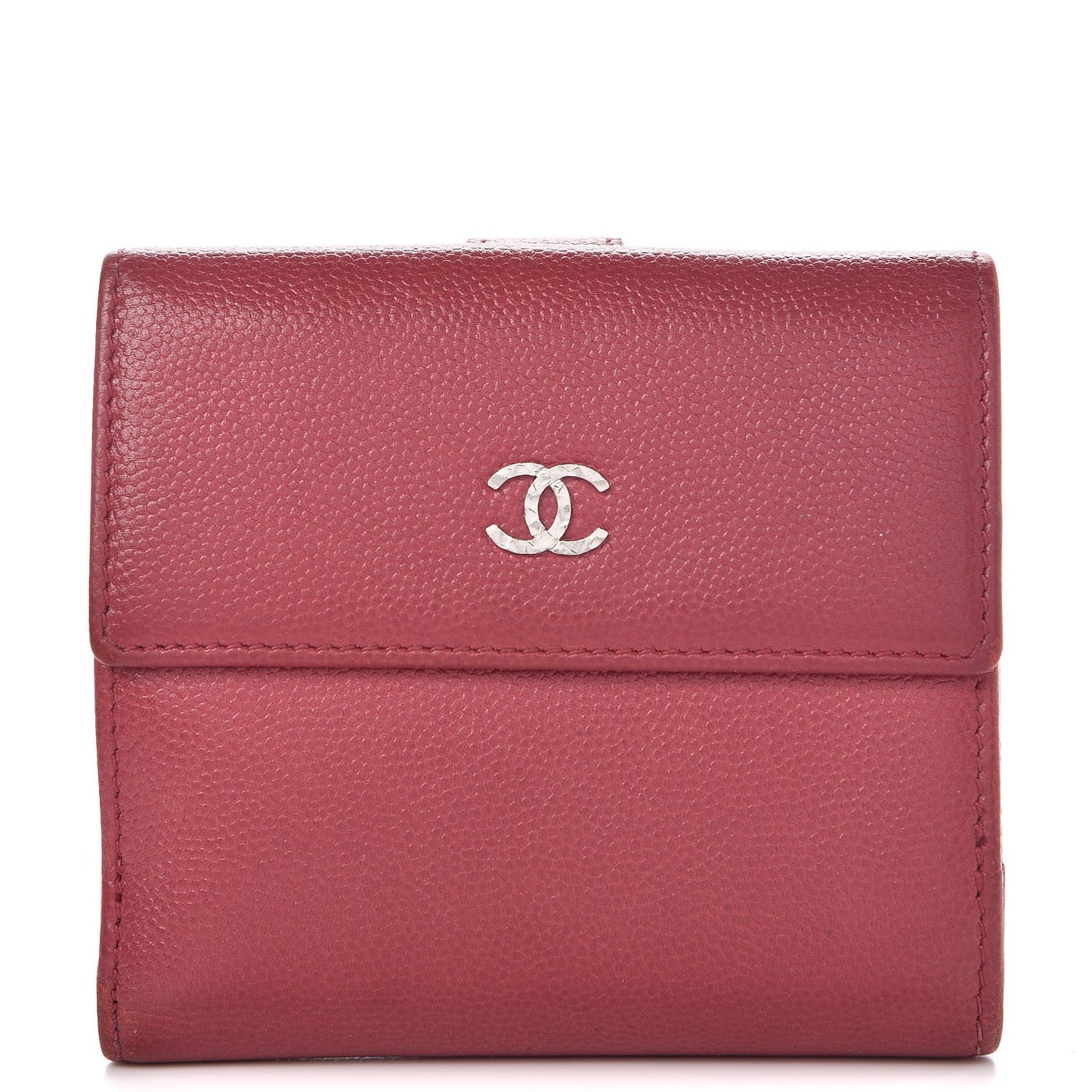Caviar Sevruga Compact Wallet Fuchsia