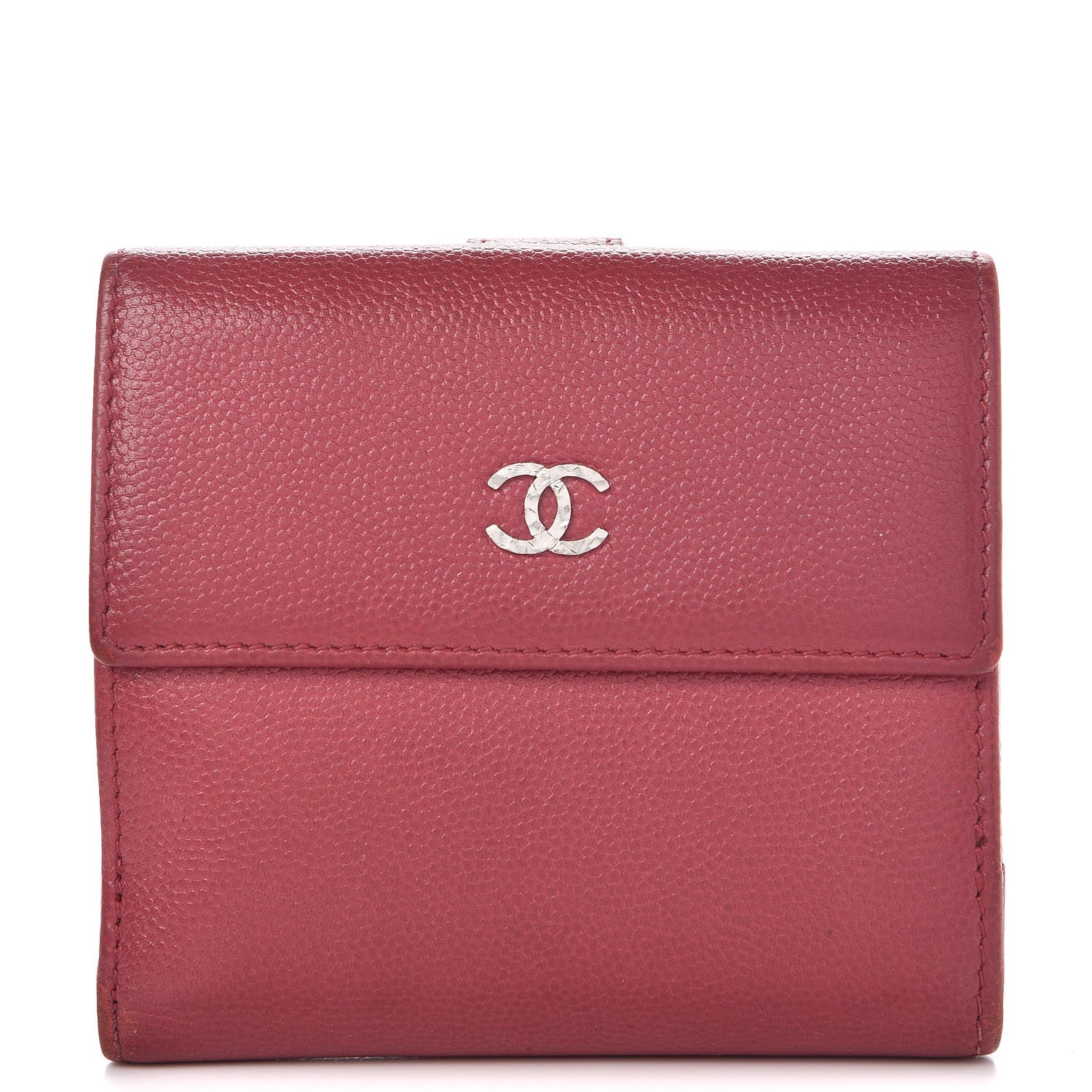 Chanel Caviar Sevruga Compact Wallet Fuchsia 1 of 11