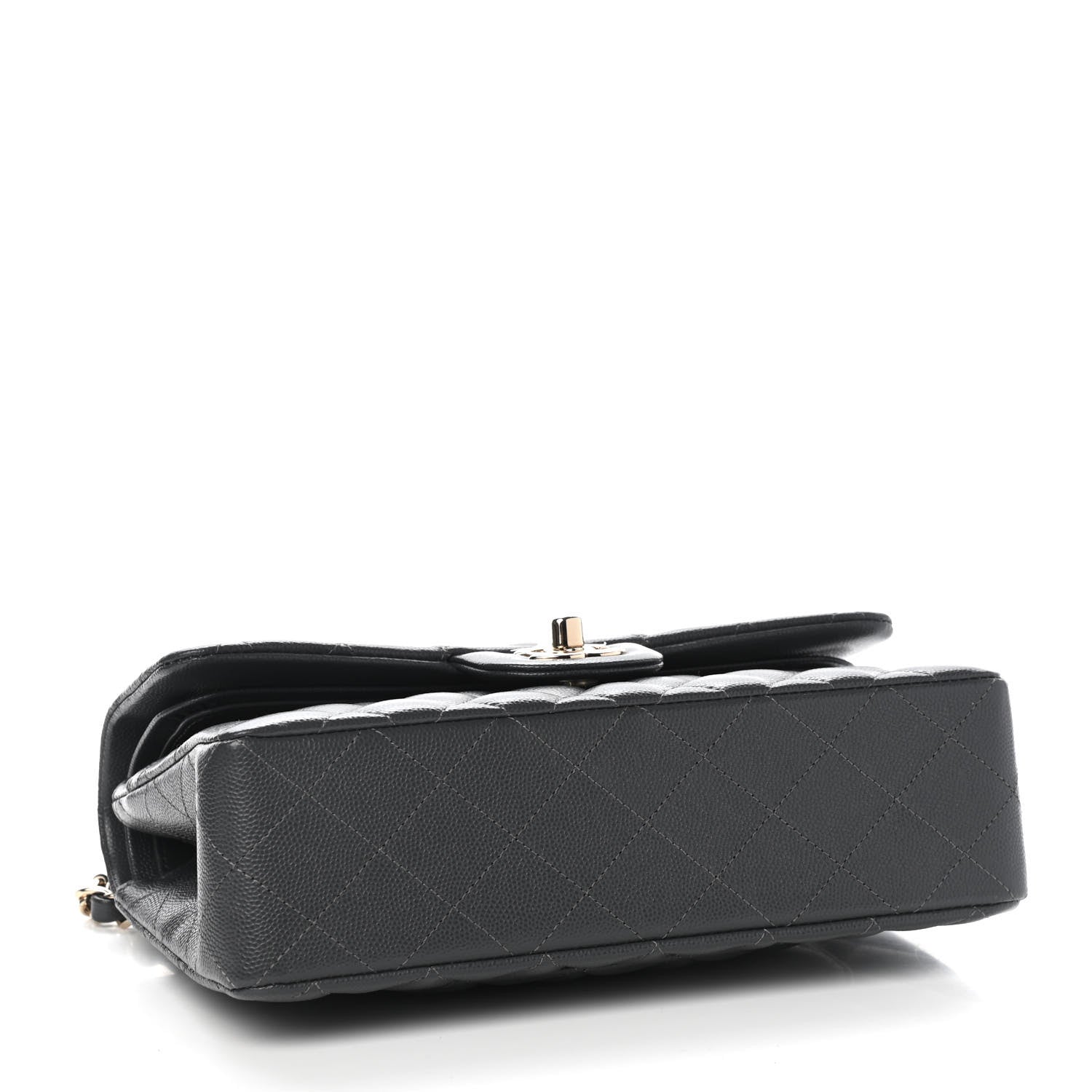 Chanel Caviar Quilted Small Double Flap Dark Grey 3 of 8