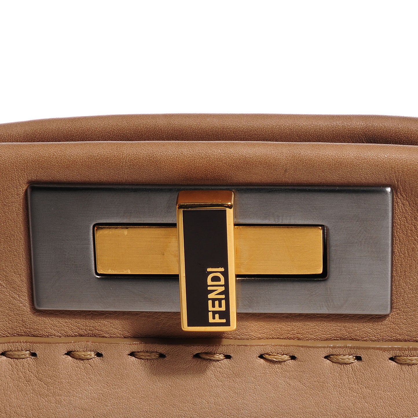 Vitello Saddle Cuoio Romano Selleria Large Peekaboo Iconic Satchel Fango Acqua
