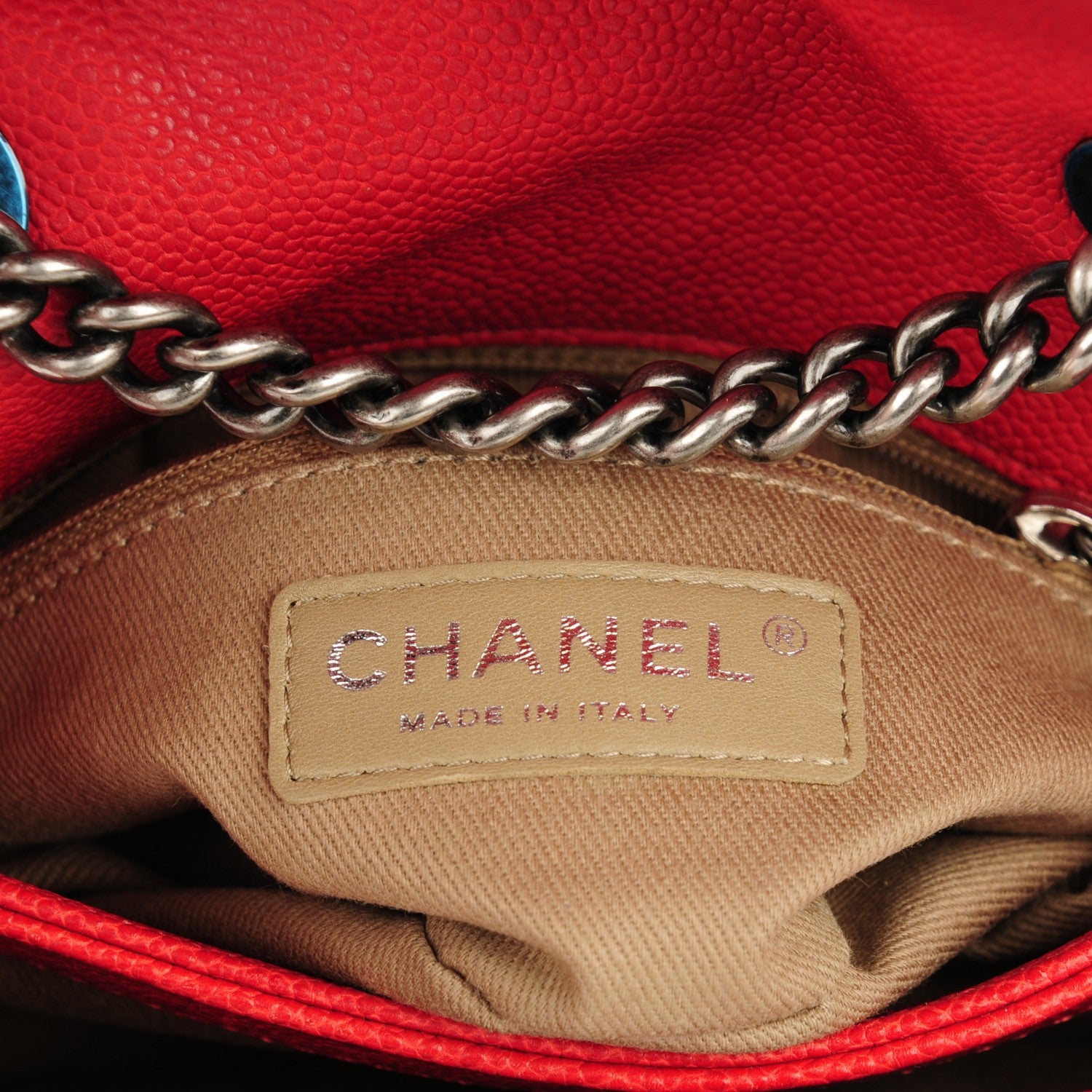 Chanel Caviar Quilted Mini Simply CC Flap Red 6 of 8