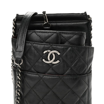 Chanel Calfskin Quilted CC Waiter Clutch Clutch With Chain Black 10 of 12