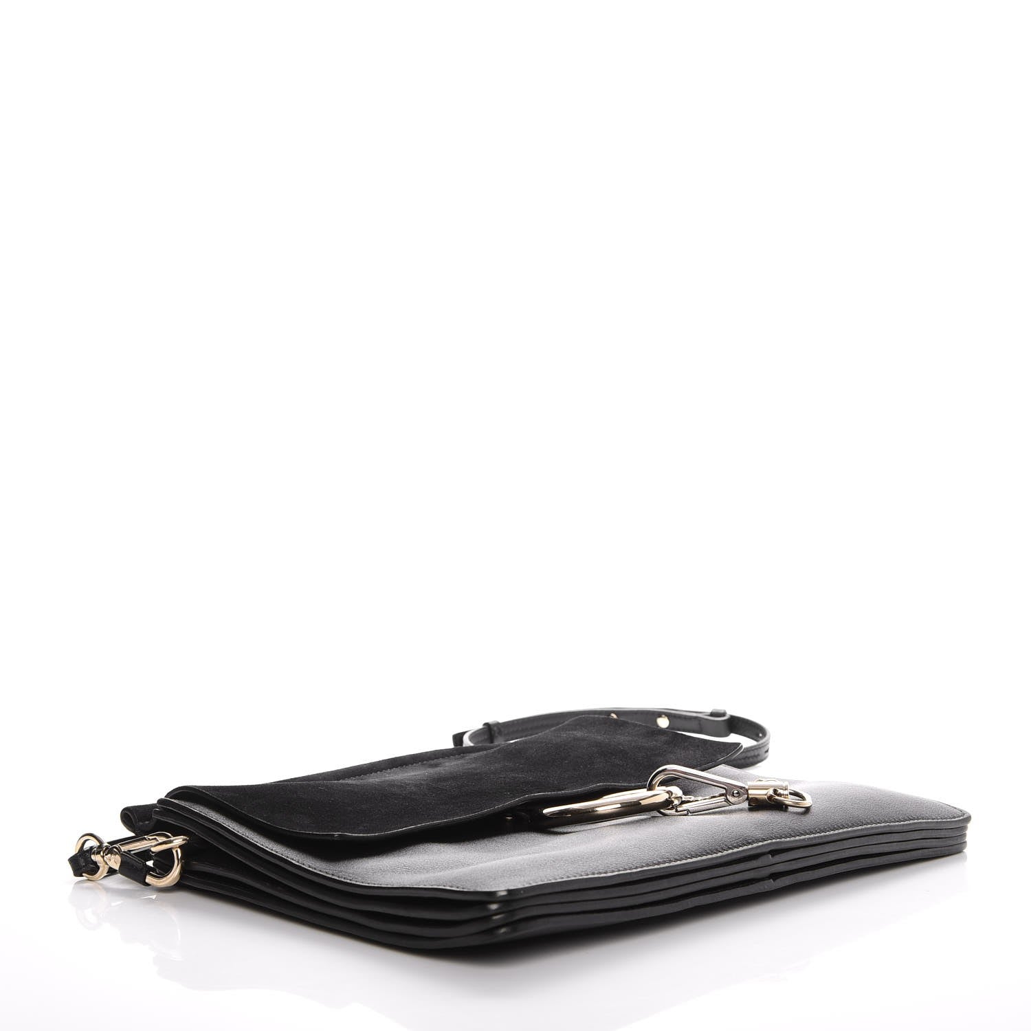 Chloe Suede Calfskin Medium Faye Shoulder Bag Black 4 of 12