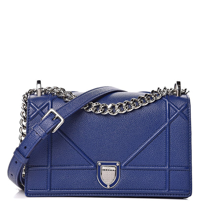 Christian Dior Grained Calfskin Small Diorama Flap Bag Bleu De Minuit 1 of 13