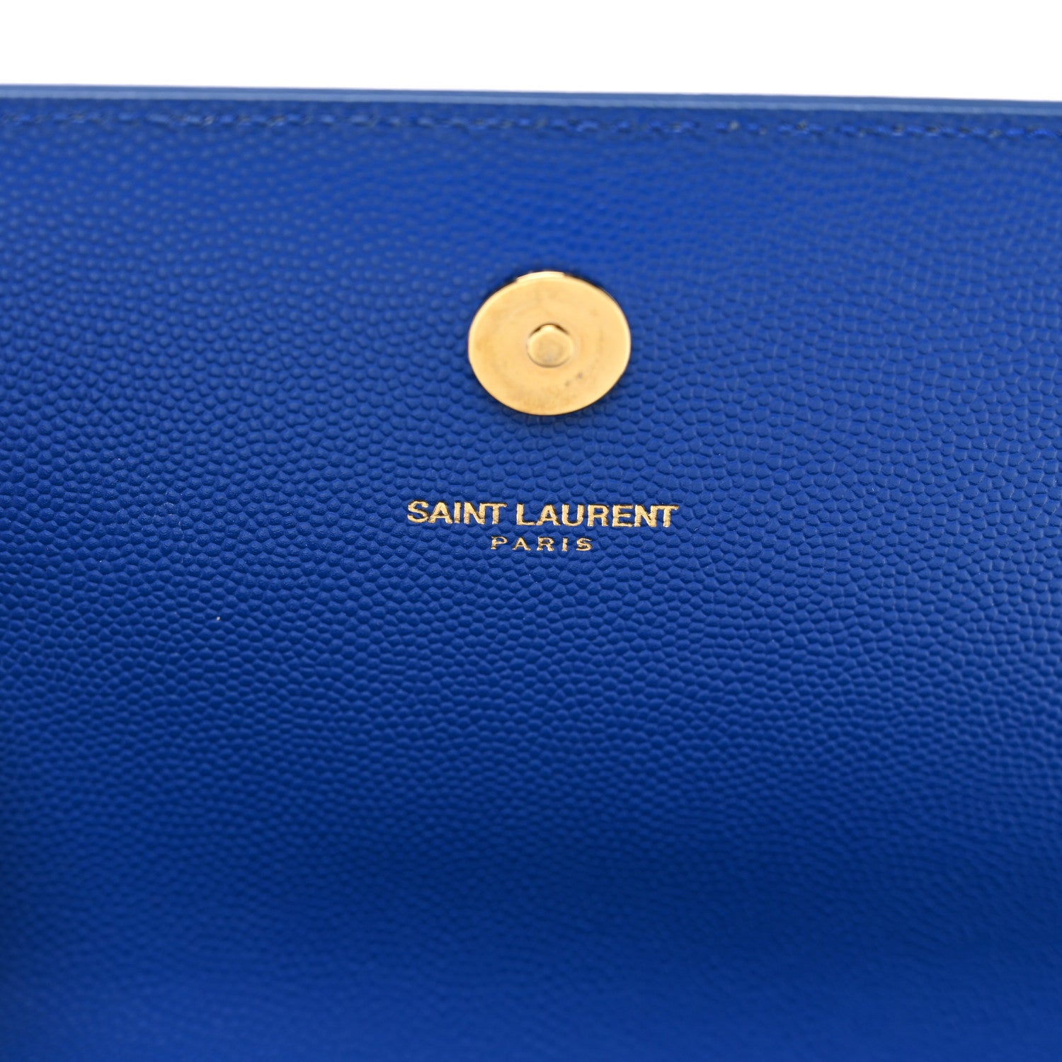 Saint Laurent Grain De Poudre Classic Monogram Cassandre Clutch Blue Majorelle 7 of 7
