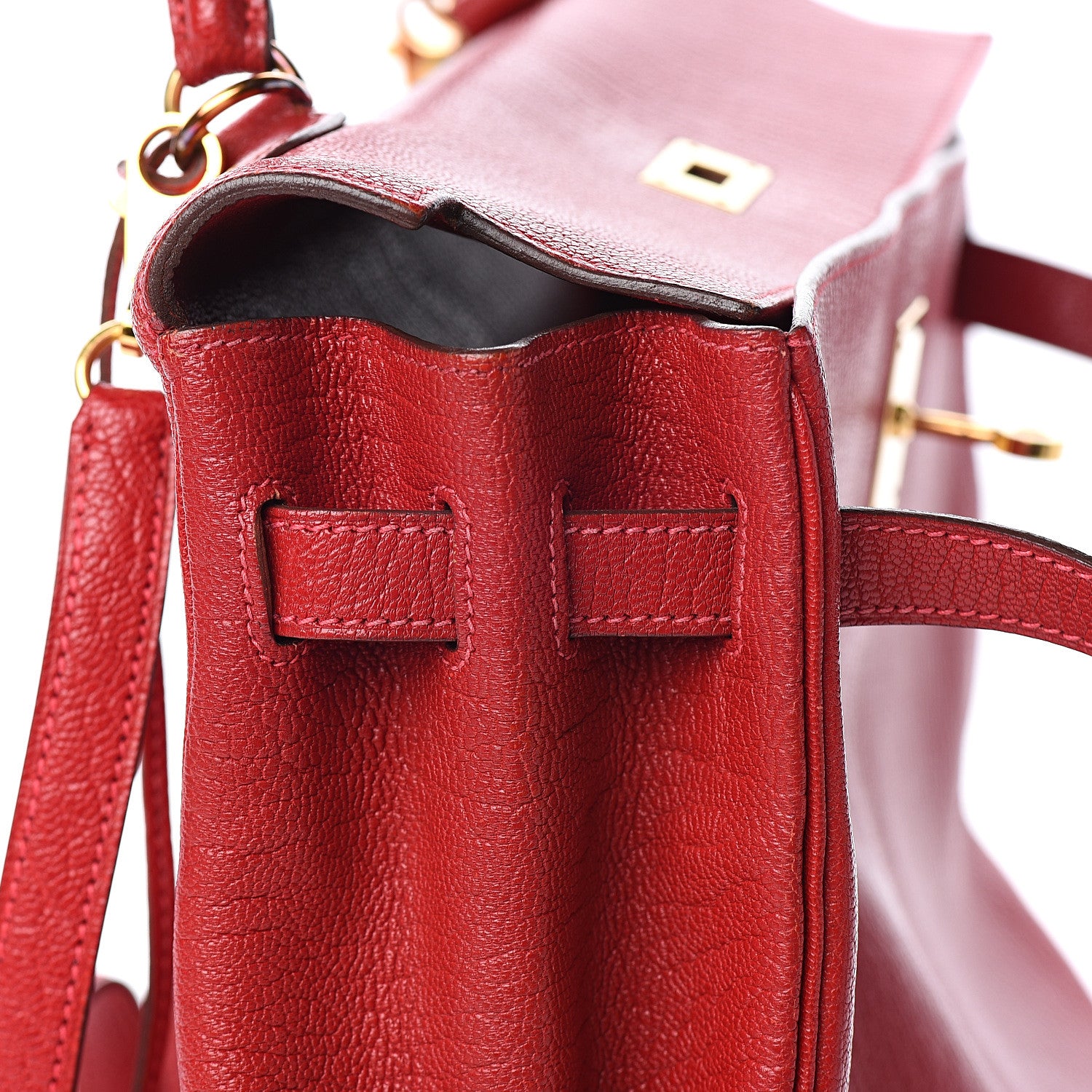 Hermes Chevre De Coromandel Kelly Retourne 35 Rouge Vif 21 of 32