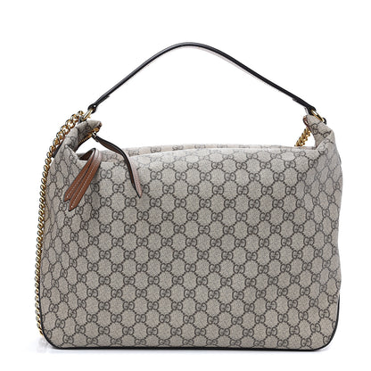 Gucci GG Supreme Monogram Large Linea A Hobo Light Brown 1 of 9