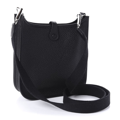 Hermes Taurillon Clemence Evelyne TPM Black 3 of 10