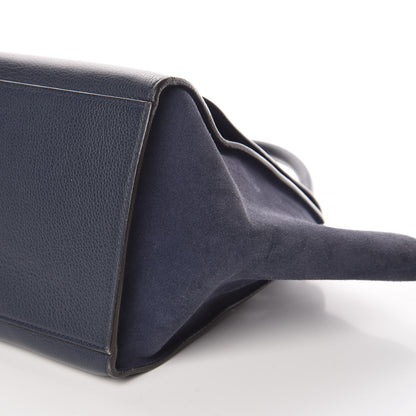 Celine Drummed Calfskin Suede Medium Trapeze Navy 6 of 9
