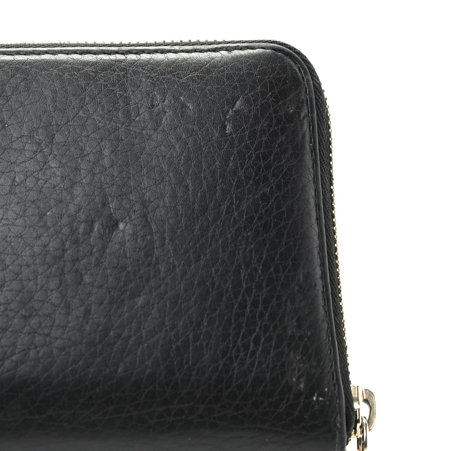 Gucci Pebbled Calfskin Soho Zip Around Wallet Black 12 of 12