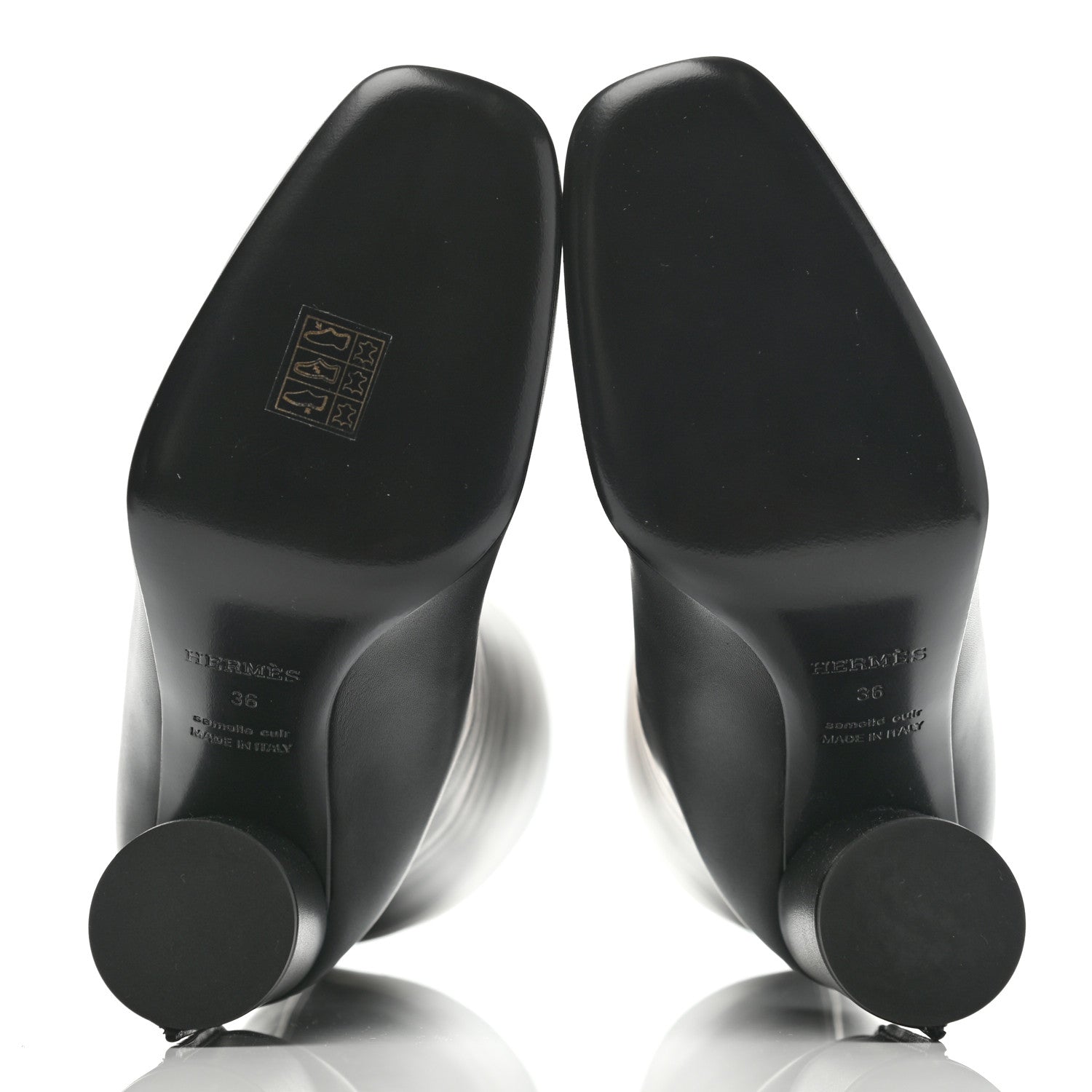 Hermes Calfskin Dressage Boots 36 Black 5 of 7