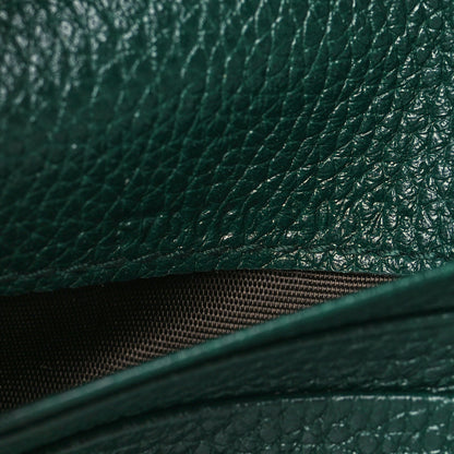 Gucci Grainy Calfskin Zumi Chain Card Case Wallet Vintage Green 6 of 10