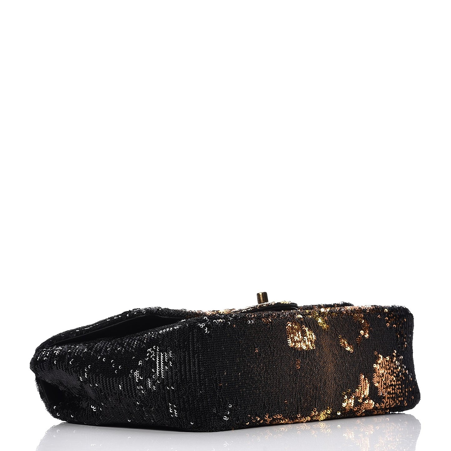 Sequin Medium Flap Bronze Black
