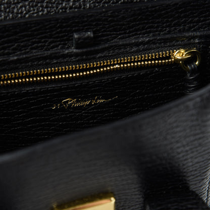 3.1 Phillip Lim Textured Calfskin Mini Pashli Satchel Black 8 of 10