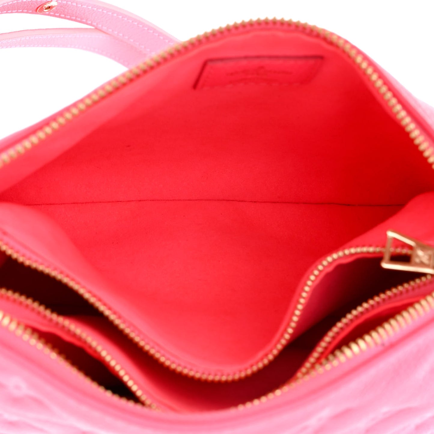 Calfskin Embossed Monogram Coussin BB Rose Fluo