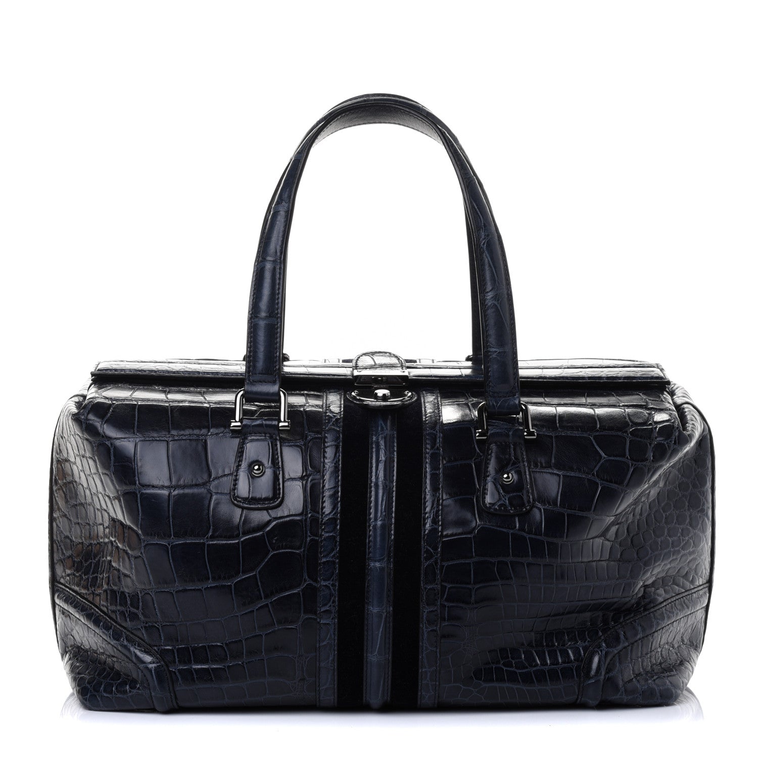 Gucci Crocodile Large Treasure Boston 1 of 4