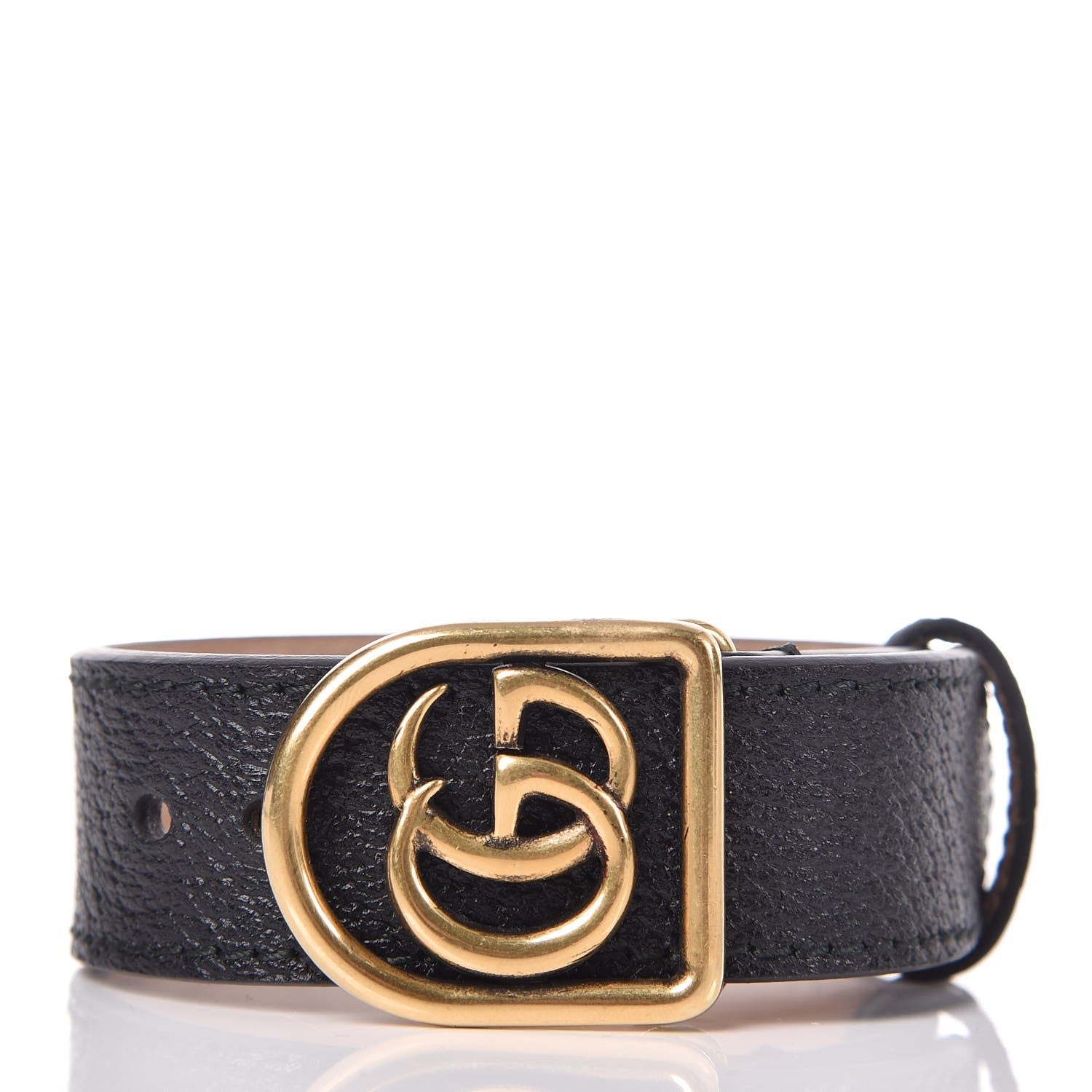 Gucci Calfskin Marmont Double G Bracelet Black 1 of 6