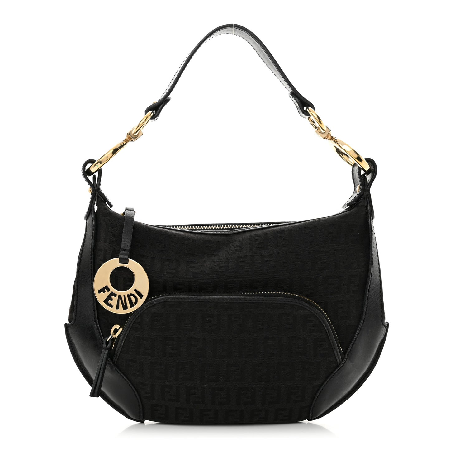 Zucchino Cuoio Chef Pocket Shoulder Bag Black