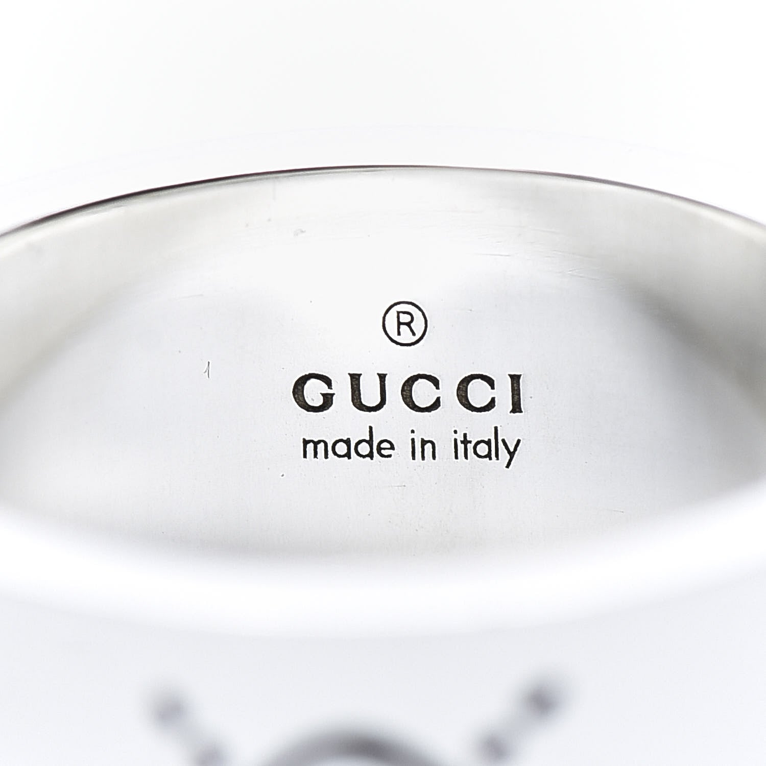 Gucci Sterling Silver GucciGhost Hamlet Skull Band Ring 58 8.25 4 of 6