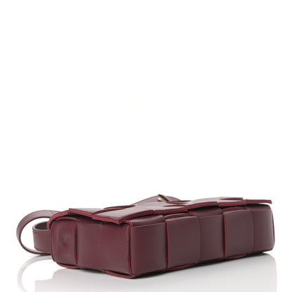 Bottega Veneta Lambskin Maxi Intrecciato Cassette Crossbody Bag Bordeaux 3 of 8