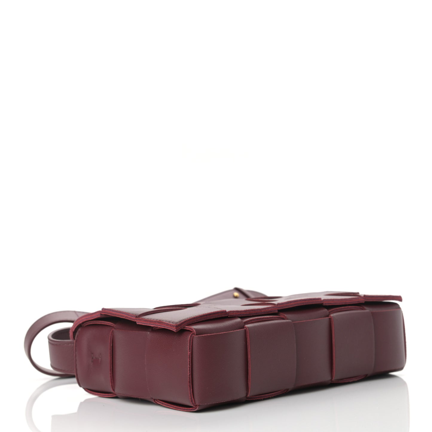 Lambskin Maxi Intrecciato Cassette Crossbody Bag Bordeaux